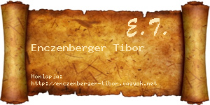 Enczenberger Tibor névjegykártya